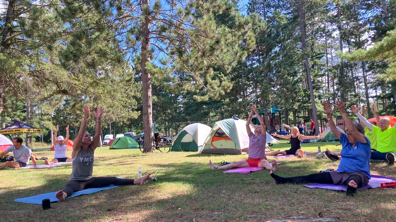 2025 BAM Bike Tour-Yoga Tree branches bend with heavy snow